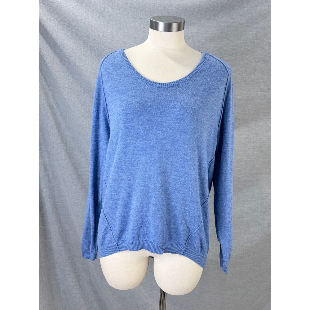Lord & Taylor Merino Wool Sweater Cornflower Blue Scoop Neck M